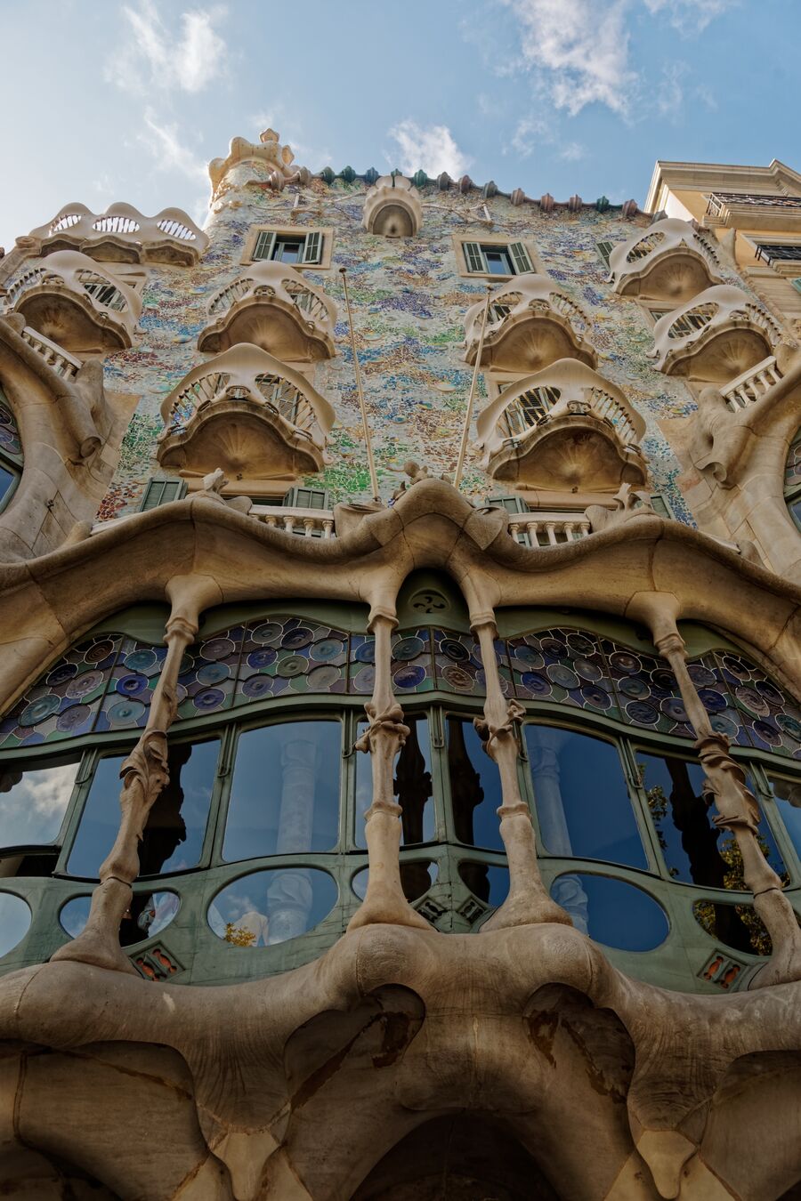 Fachada de la Casa Batlló en el paseo de Gracia